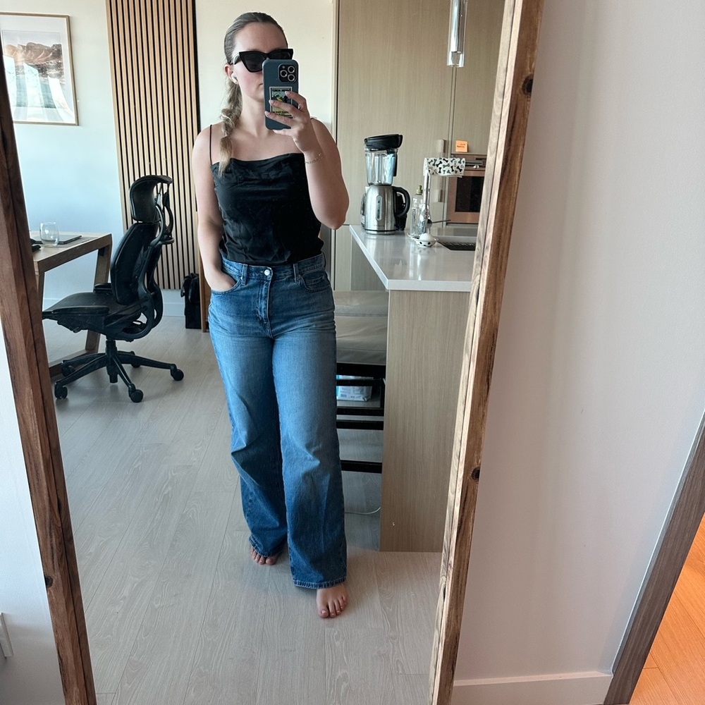 Black silk top